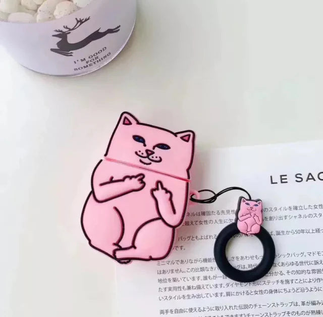 CASÉ AIRPODS GATO MALCRIADO