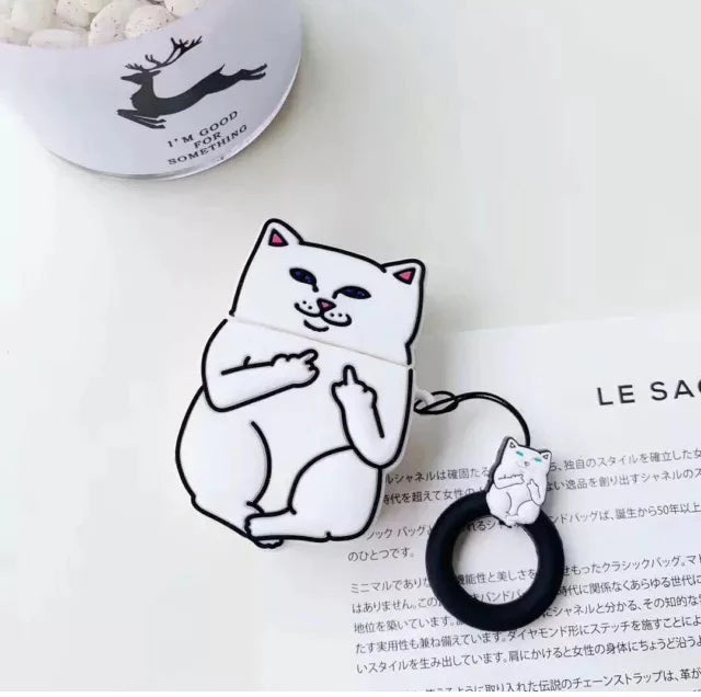 CASÉ AIRPODS GATO MALCRIADO