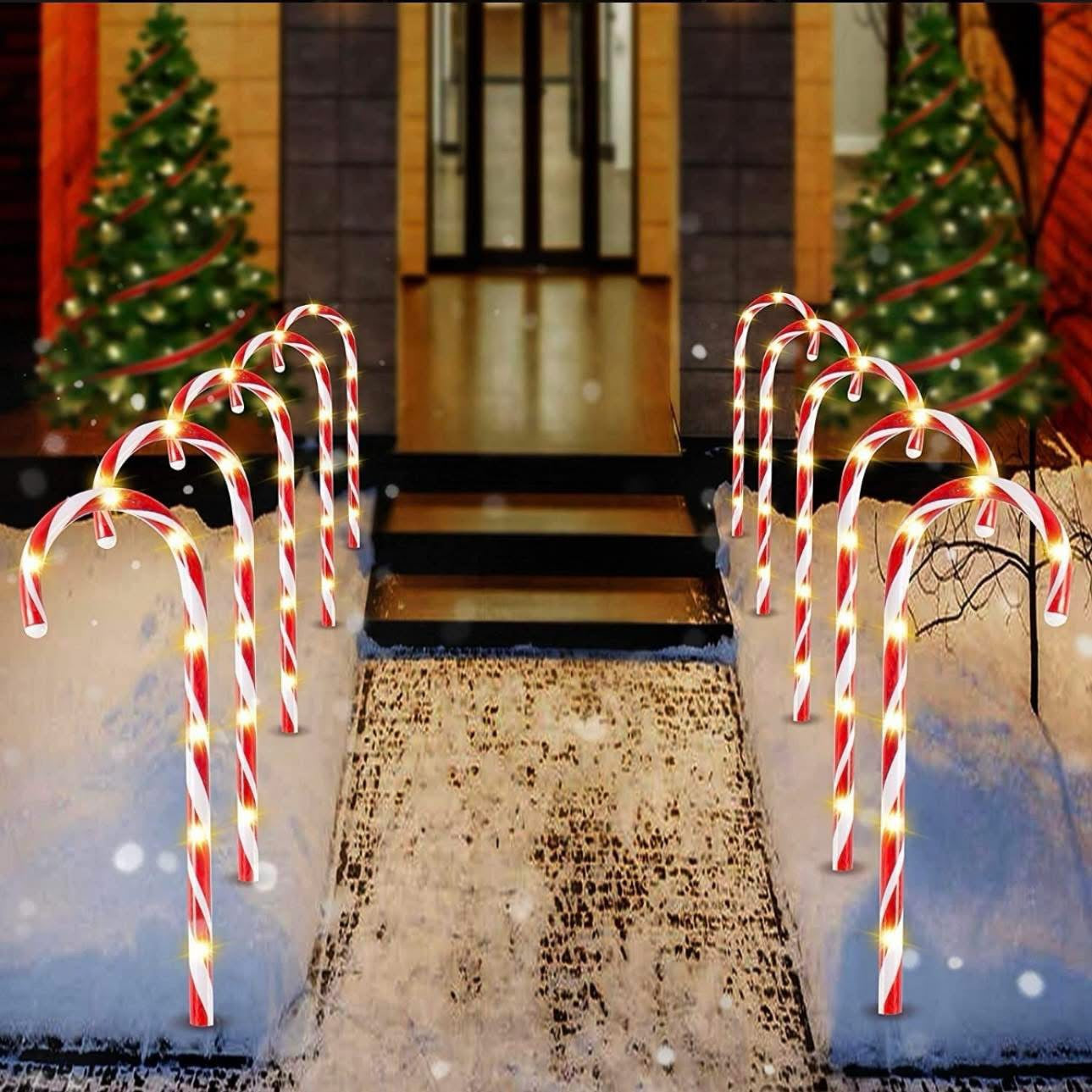 Set de 5 bastones navideños solar