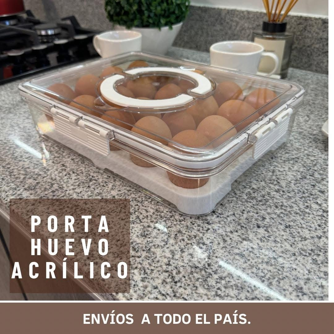 Porta huevo acrílico