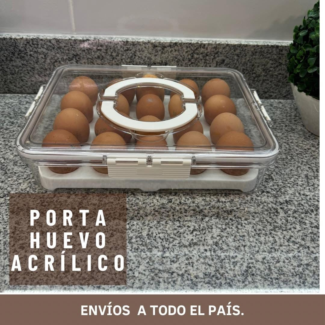 Porta huevo acrílico