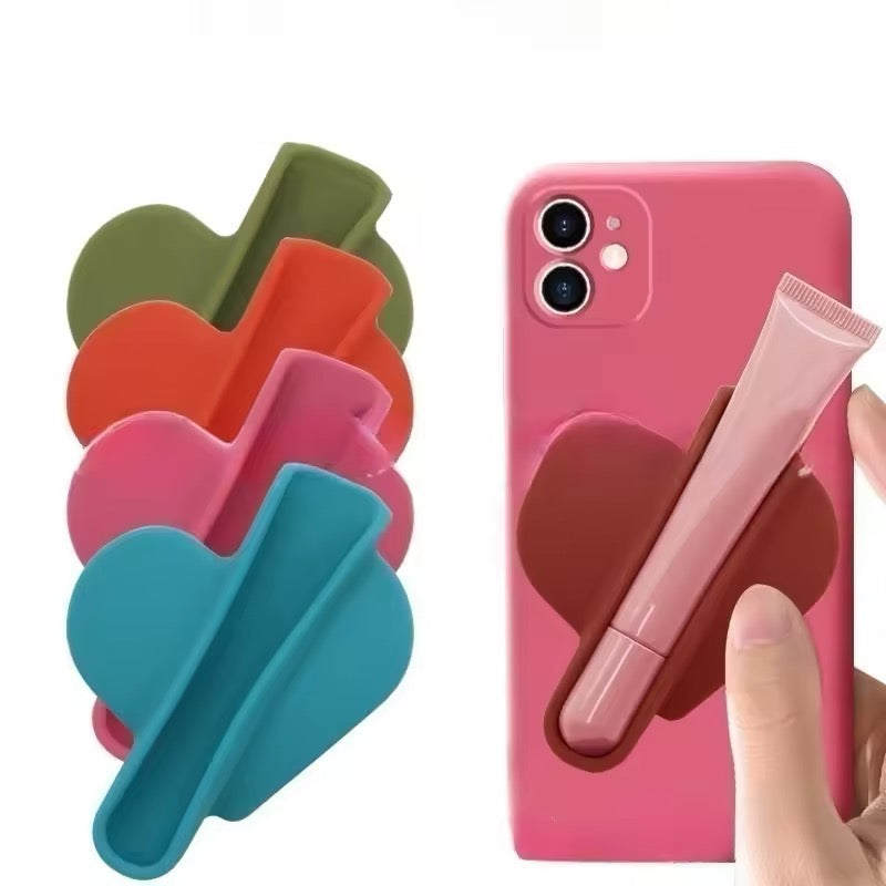 Soporte de celular forma de corazón / Para labial rosa red