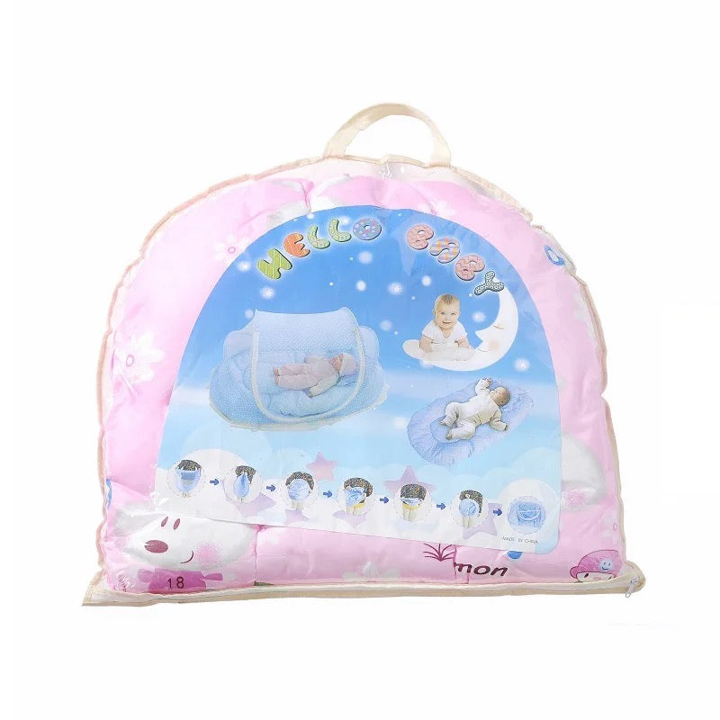 MOSQUITERO PARA BEBE MALLA CON COLCHA OSITO MOD 1 (COLORES SURTIDOS )