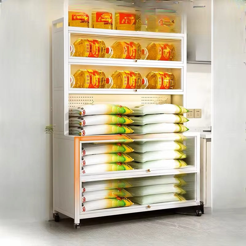 Estante de almacenamiento de cocina Blanco Rosa