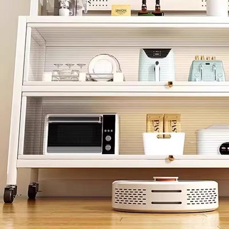 Estante de almacenamiento de cocina Blanco Rosa
