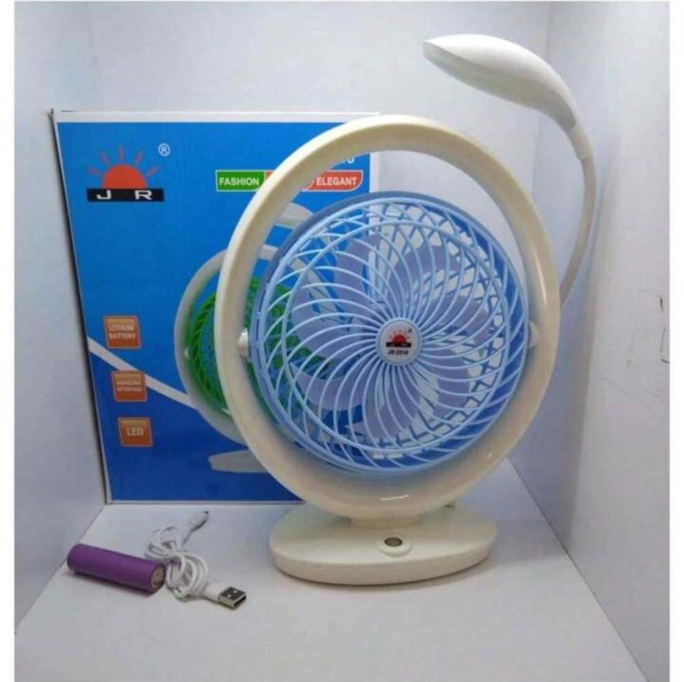 VENTILADOR CON LAMPARA RECARGABLE