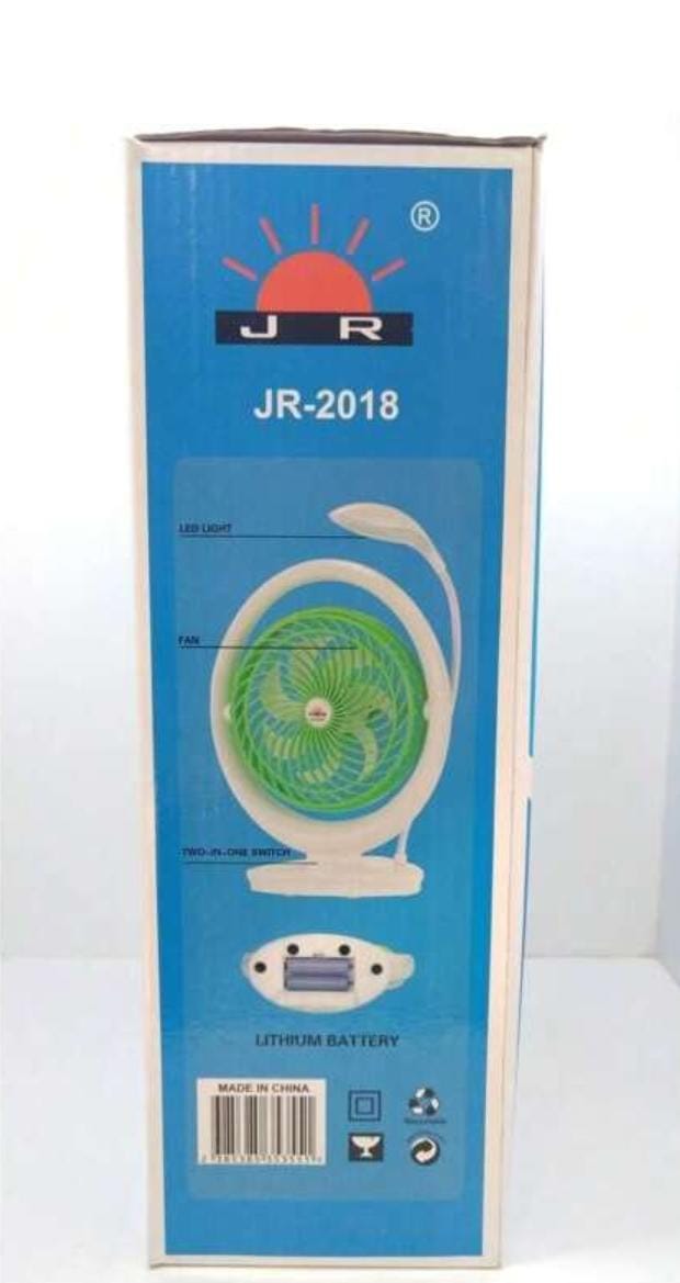 VENTILADOR CON LAMPARA RECARGABLE