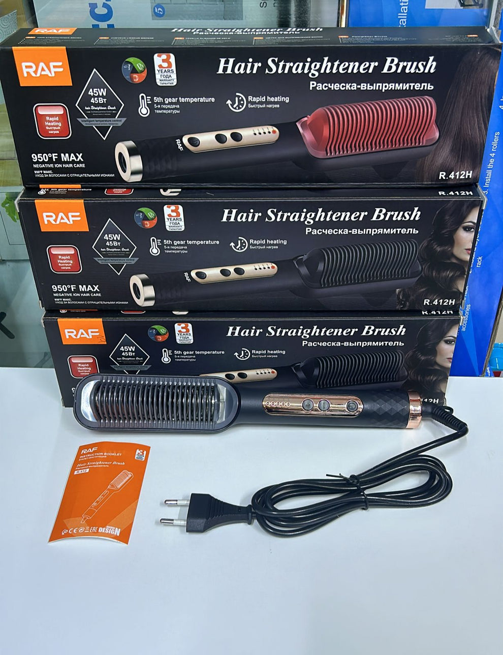 PEINE ALISADOR PARA CABELLO LISO Y RIZO