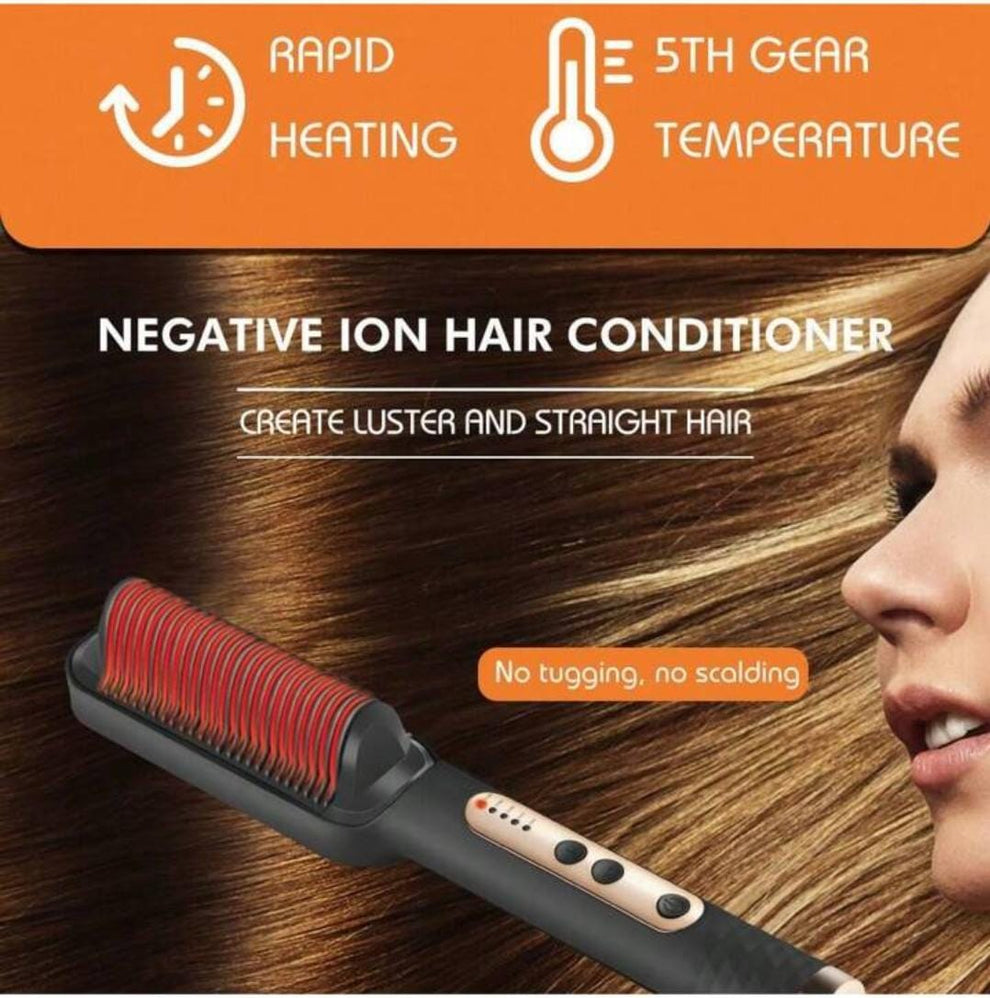PEINE ALISADOR PARA CABELLO LISO Y RIZO