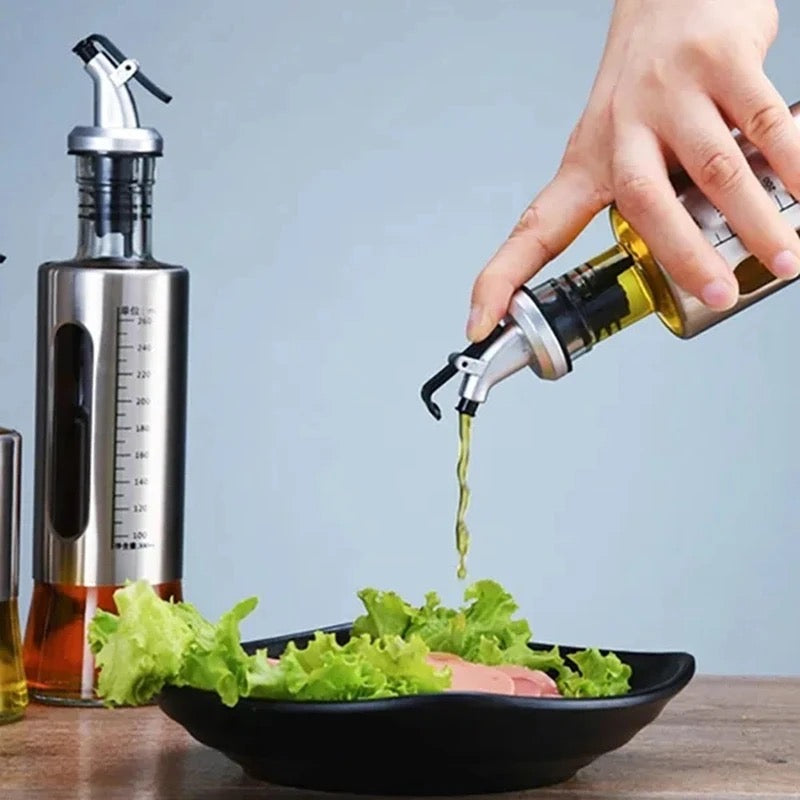 Dispensador de aceite gotero de acero con medido 500 ml ( Mod 2)