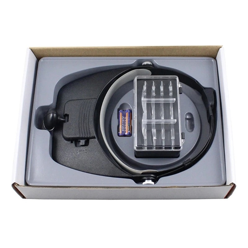Visor lupa con luz