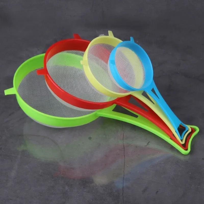 Colador plástico set de 4 piesas