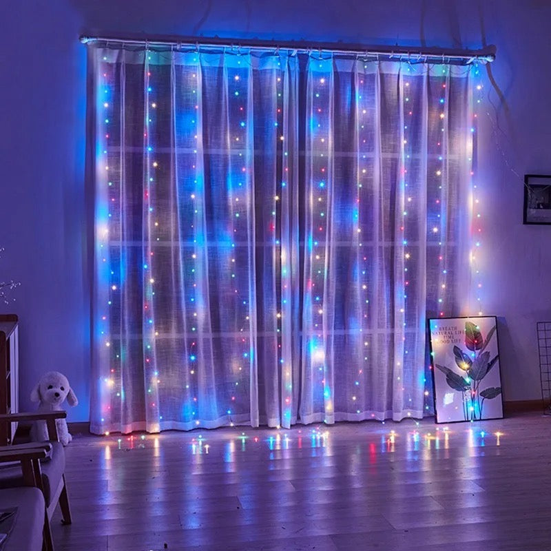 Guirnalda de cortina luces led + control