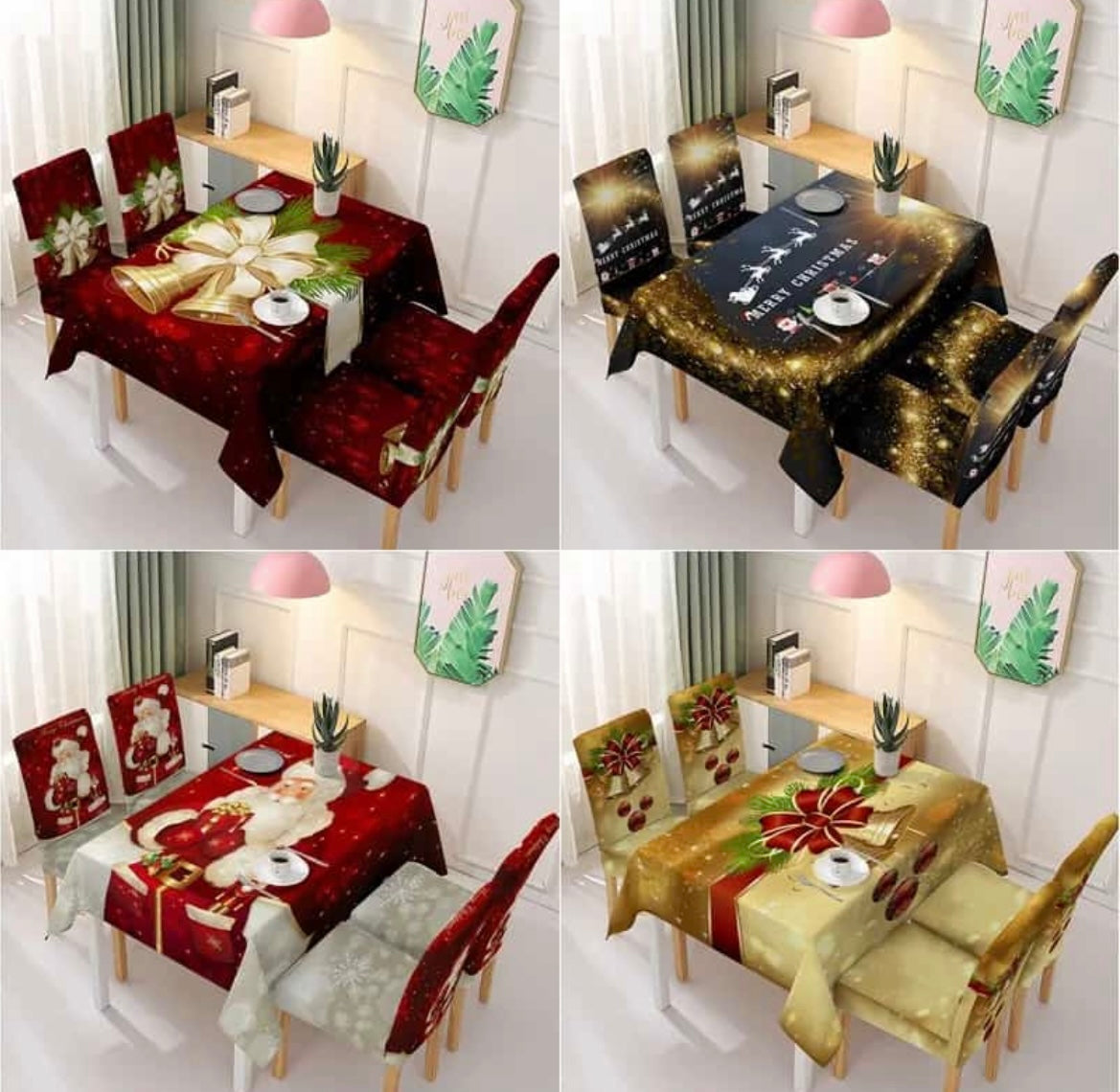 Juego de mesa 250 cm + 8 fundas de sillas