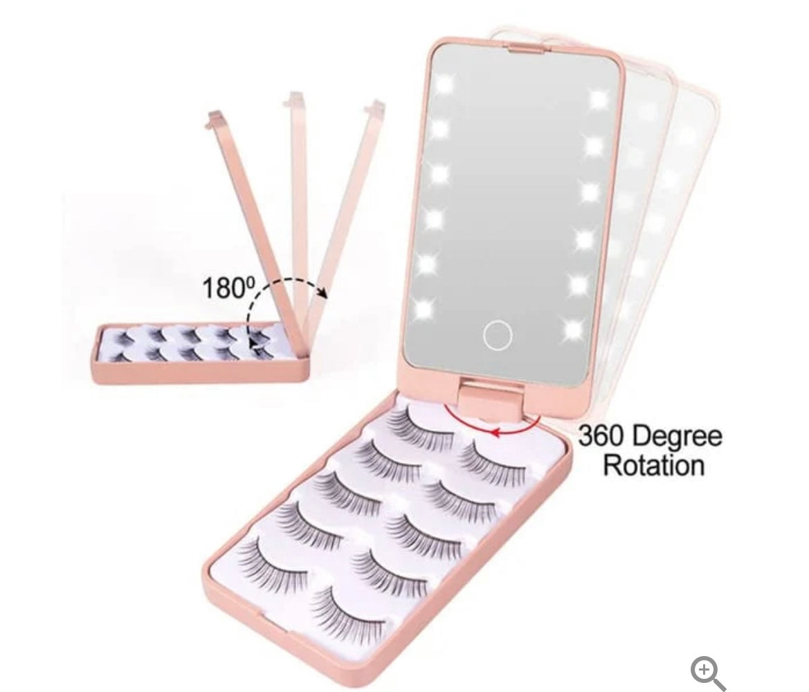 CAJA DE ALMACENAMIENTO Led DE PESTAÑAS POSTIZAS
