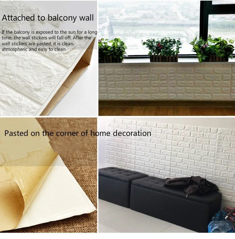 Adhesivos de pared 3D de 70x77x 3mm color entero