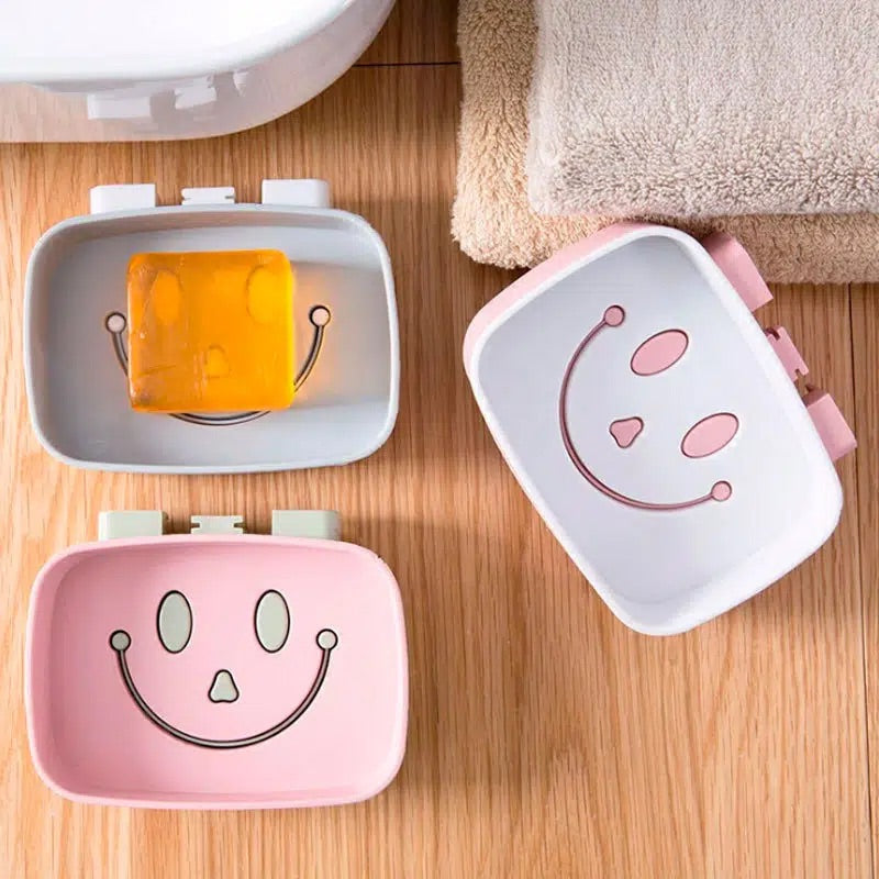 roductos del Hogar Jabonera Cara Feliz dos piezas