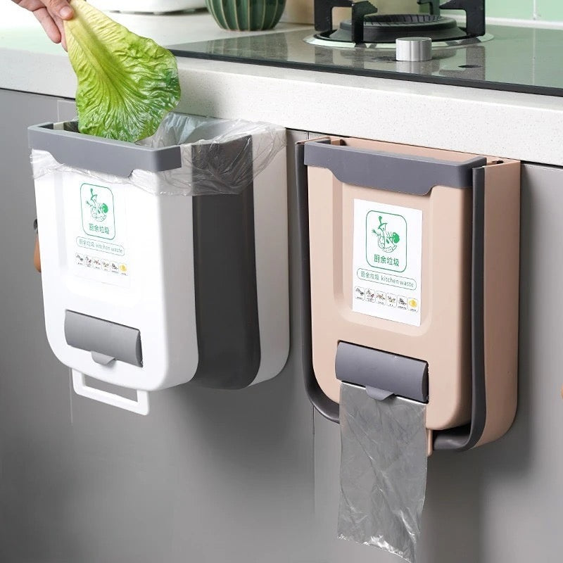 Tachito de basura plegable con dispensador