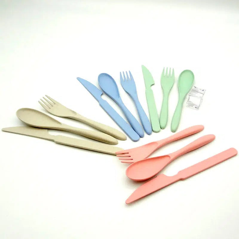 Cubierto 3 Pcs de Bambu Presentacion en Bolsita