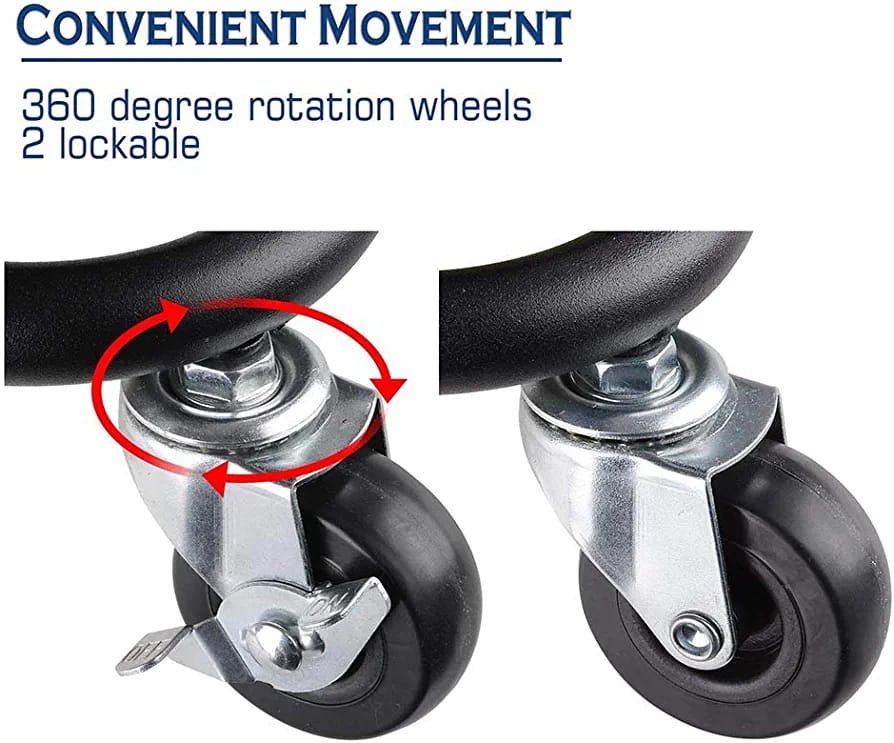 Carrito 3 niveles ruedas con asa metal