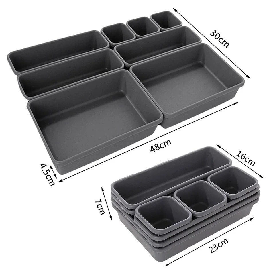 Organizador de cajones set de 8 unidades