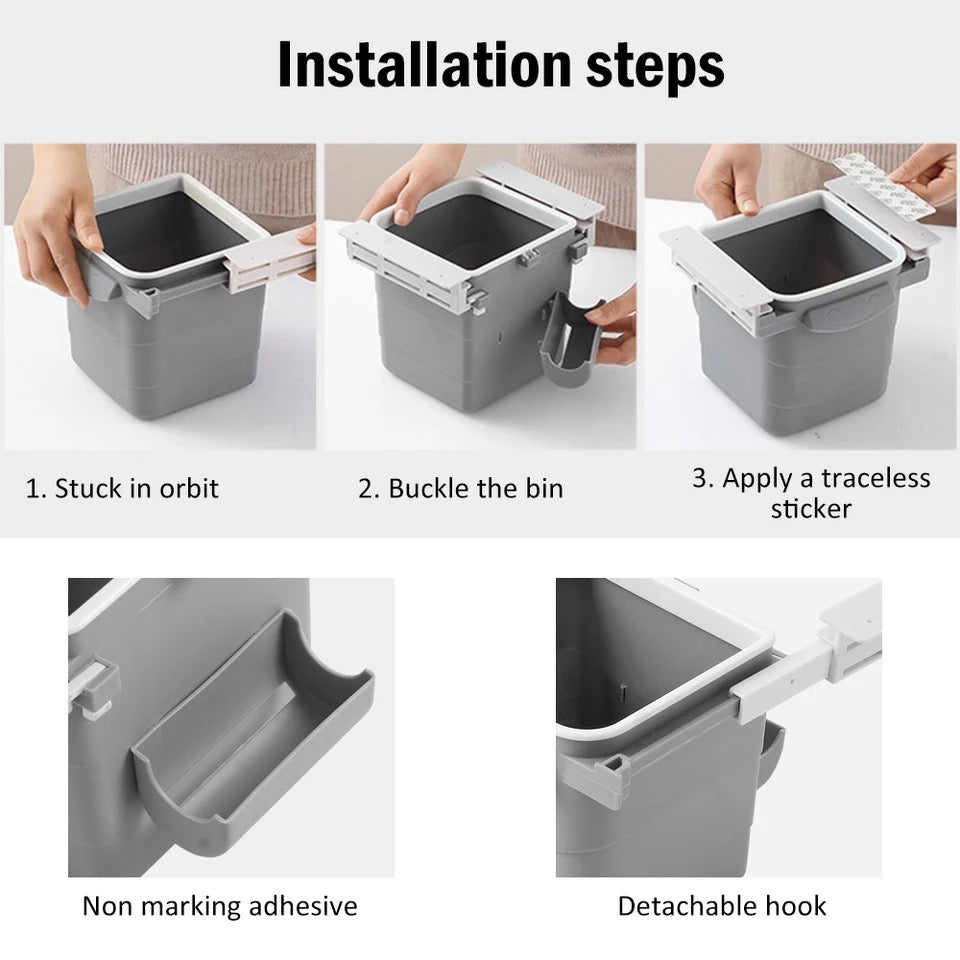 Cubo de basura rectratil