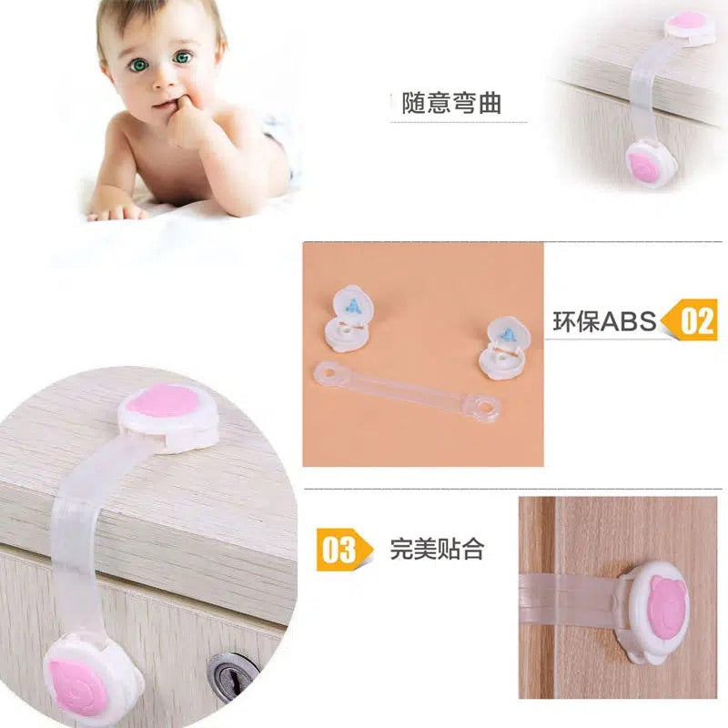 cerradura de cajon de proteccion para bebes transparente