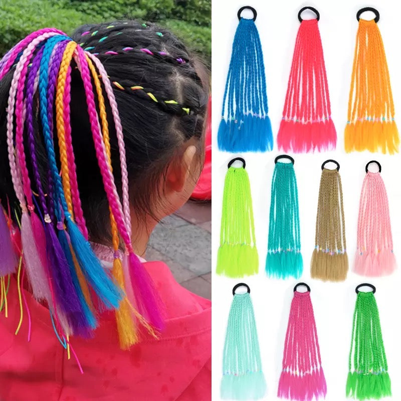 Colett de trenzada de colores ( cabello sintético )