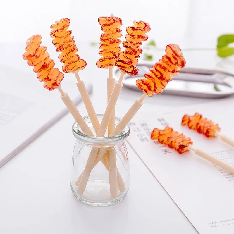 Lapicero en forma de brocheta