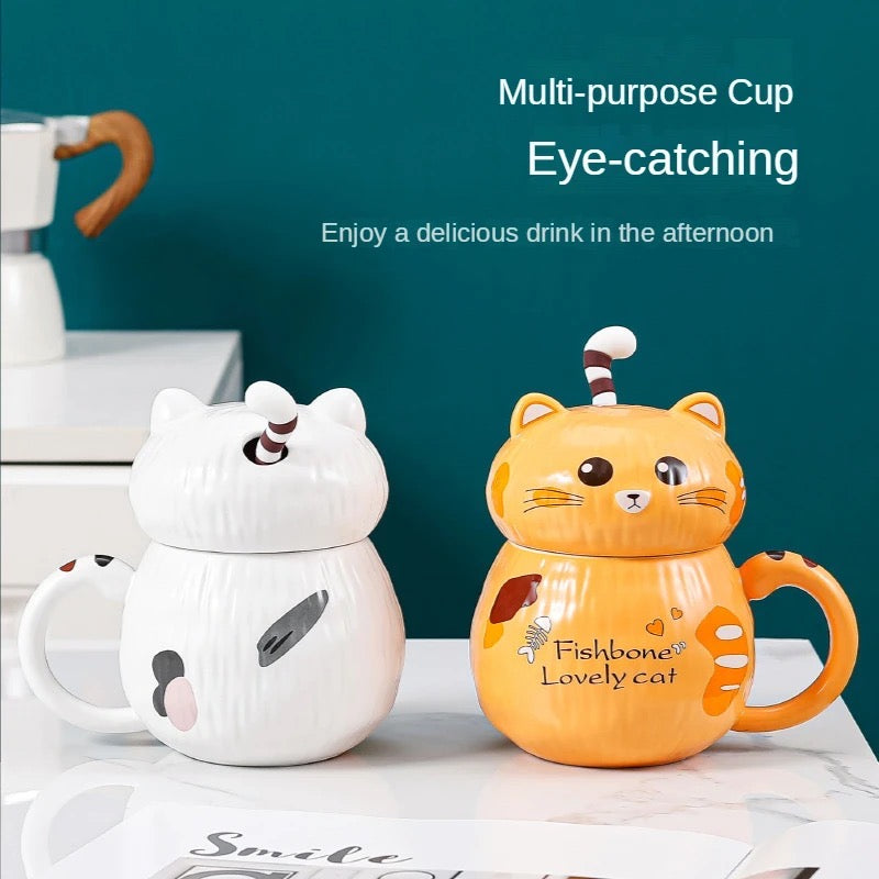 Taza de cerámica de gato