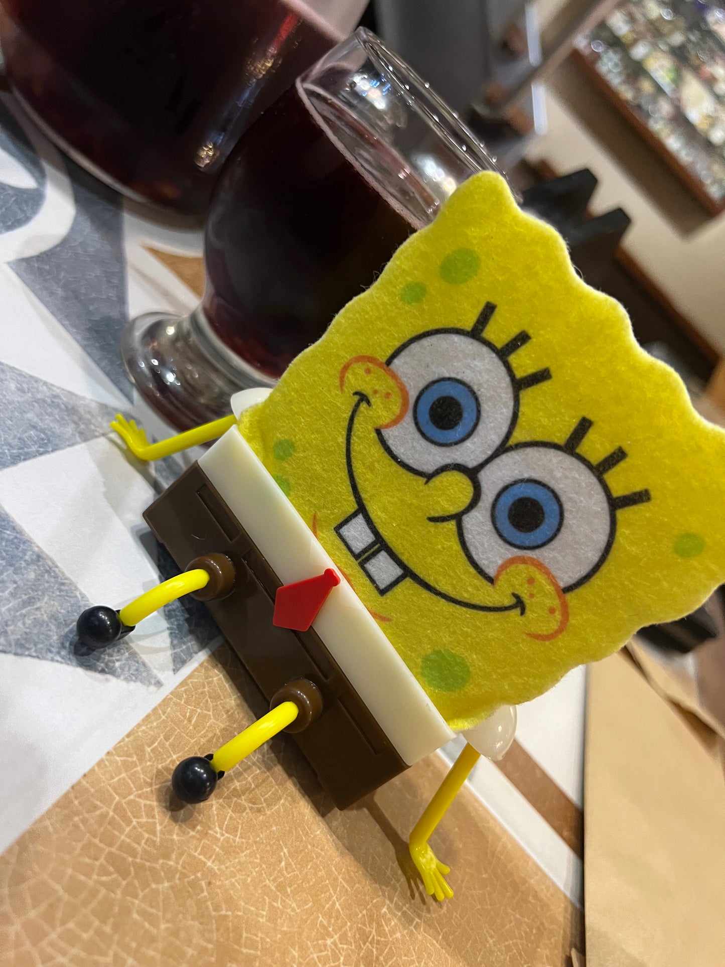 Soporte +Esponja de Bob mod 3 )