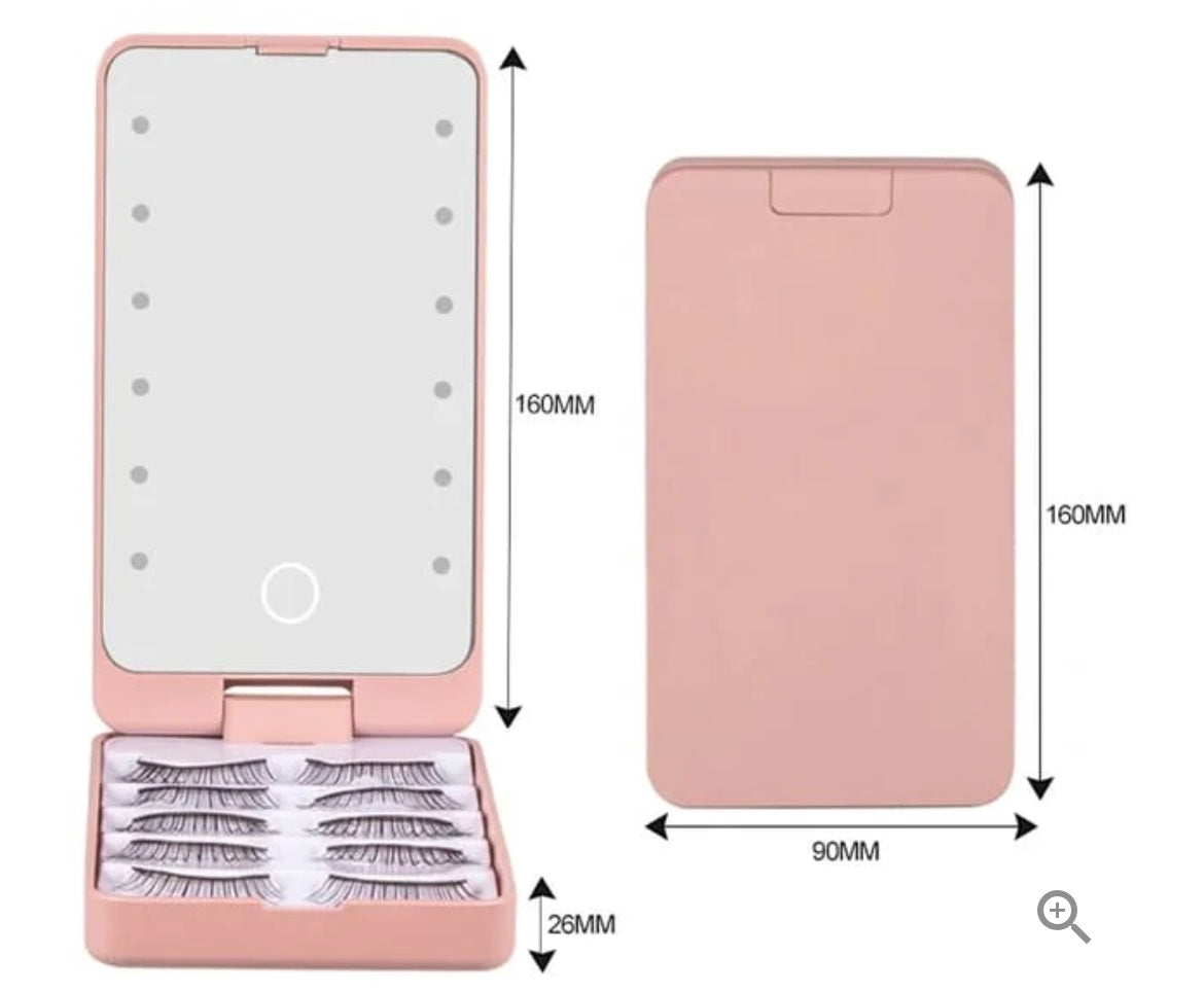 CAJA DE ALMACENAMIENTO Led DE PESTAÑAS POSTIZAS