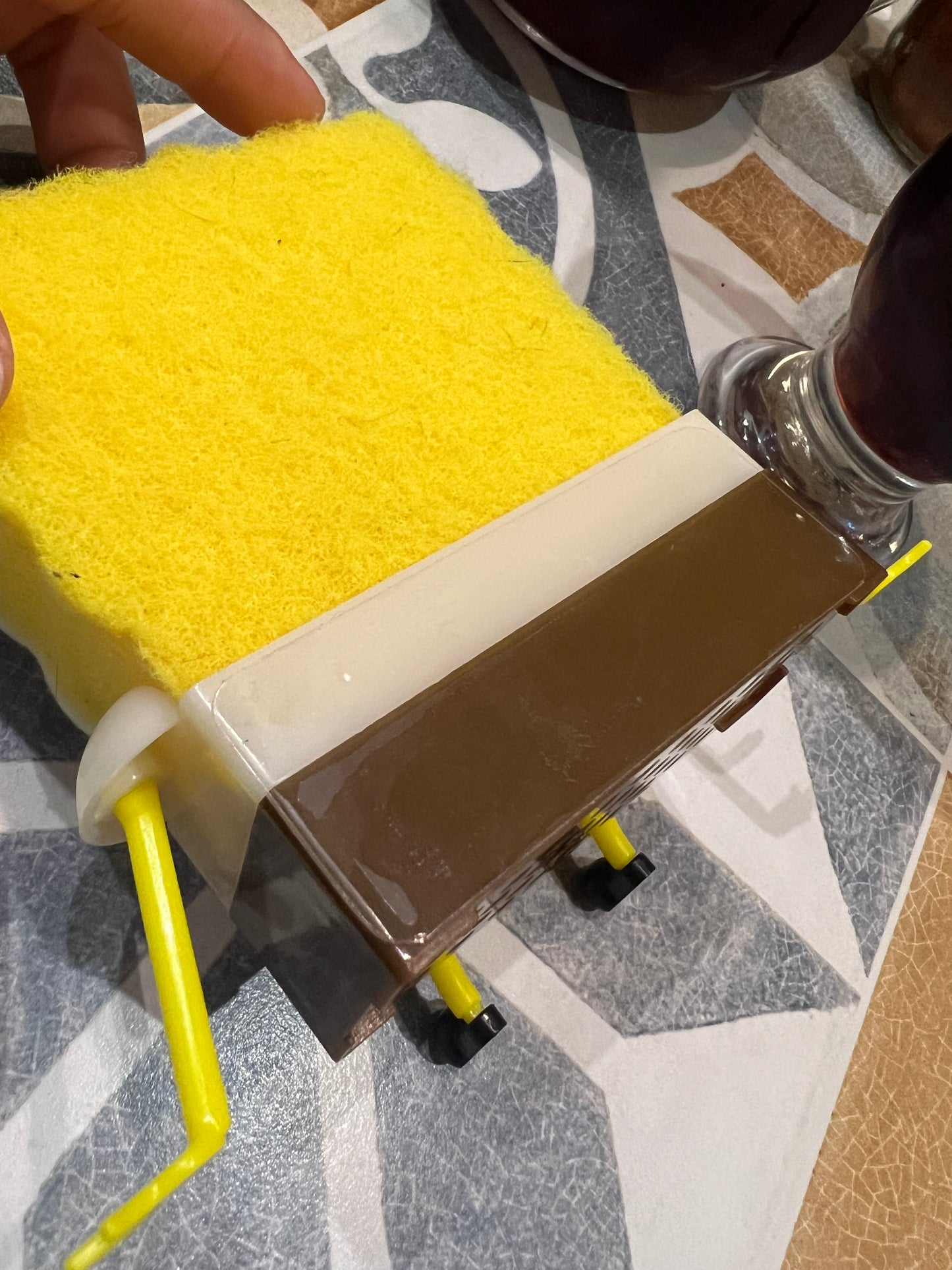 Soporte +Esponja de Bob mod 3 )
