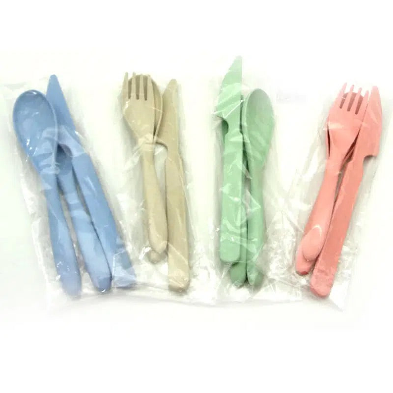 Cubierto 3 Pcs de Bambu Presentacion en Bolsita