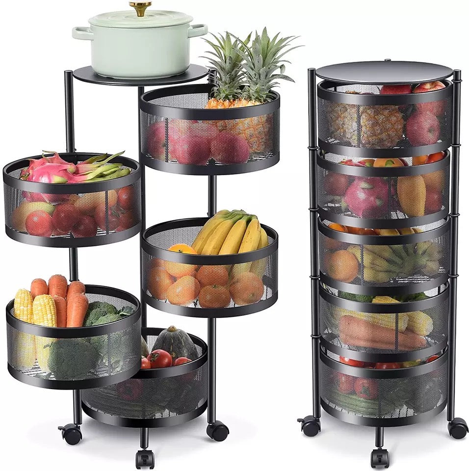 Cesta de verduras redondo