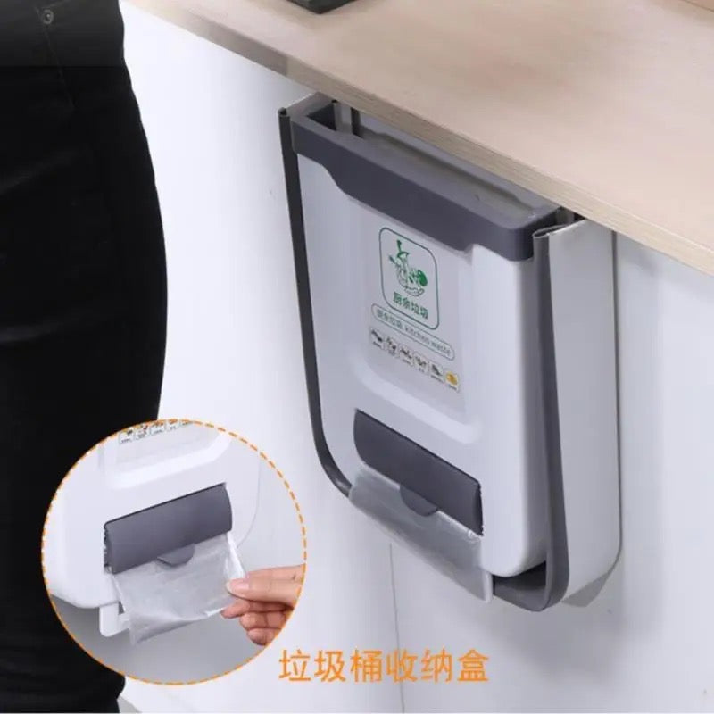 Tachito de basura plegable con dispensador
