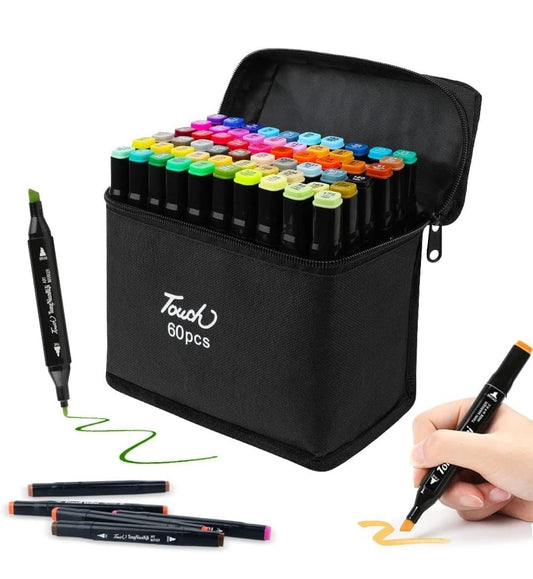 SET PLUMONES LETTERING ARTÍSTICO DE DOBLE PUNTA PACK DE 60 UNIDADES