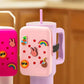 Cartera de silicona para Stanley + 5 pin o Dije // Rosa