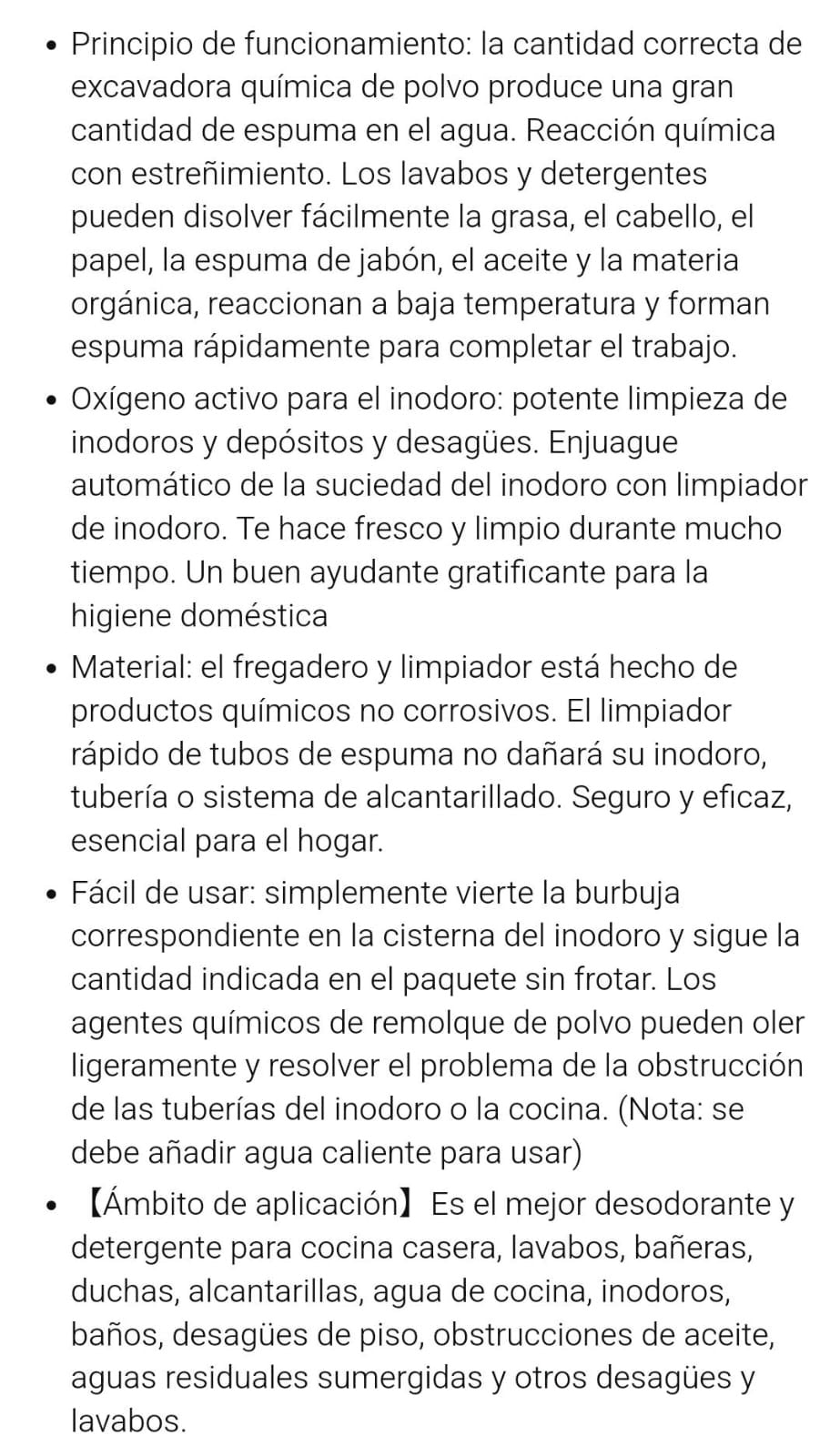 EFERVESCENTE DE INODORO IMPORTADO