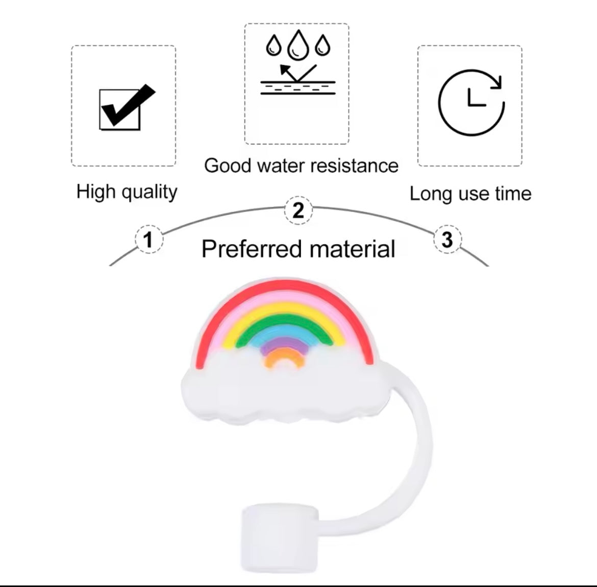 Protector de cañita arcoíris 🌈