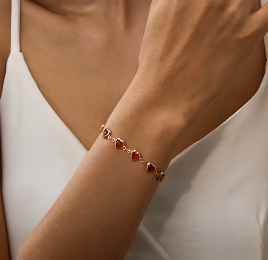 Pulsera Corazón  rojo