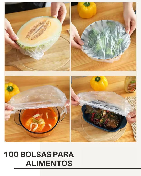 Bolsas para comida por 100 unidades