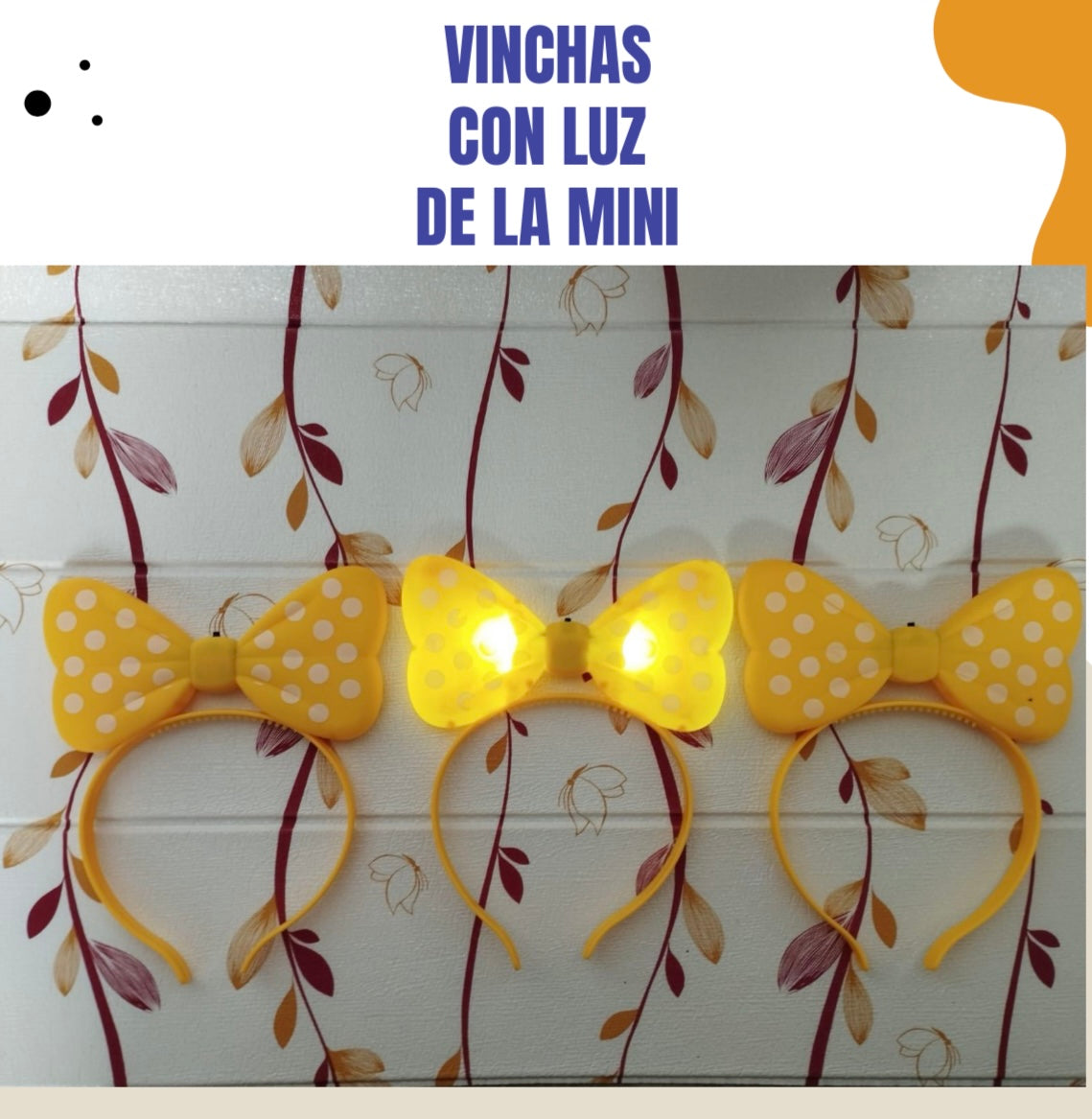 Vinchas con luz de mini