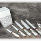 Set de cuchillos  de acero inoxidable agrietados