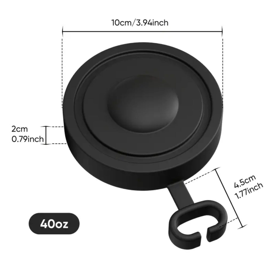 Tapa antiderrame Black / silicona / 40 onz