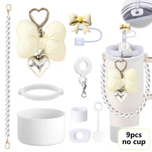 Set de 9 accesorios //Blanco // Lazo //