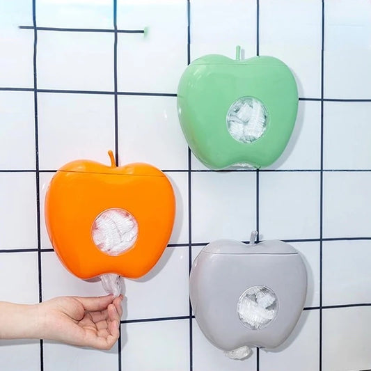 Caja o organizador  de cubiertas para alimentos en forma de manzana  +  50 cubiertas