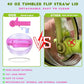 Tapa antiderrame  desmontable 40 onz Acrílico // Rosa  + Sorbete + espátula