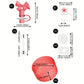 set- Protectores - 6 pc -Chileno rojo brillante