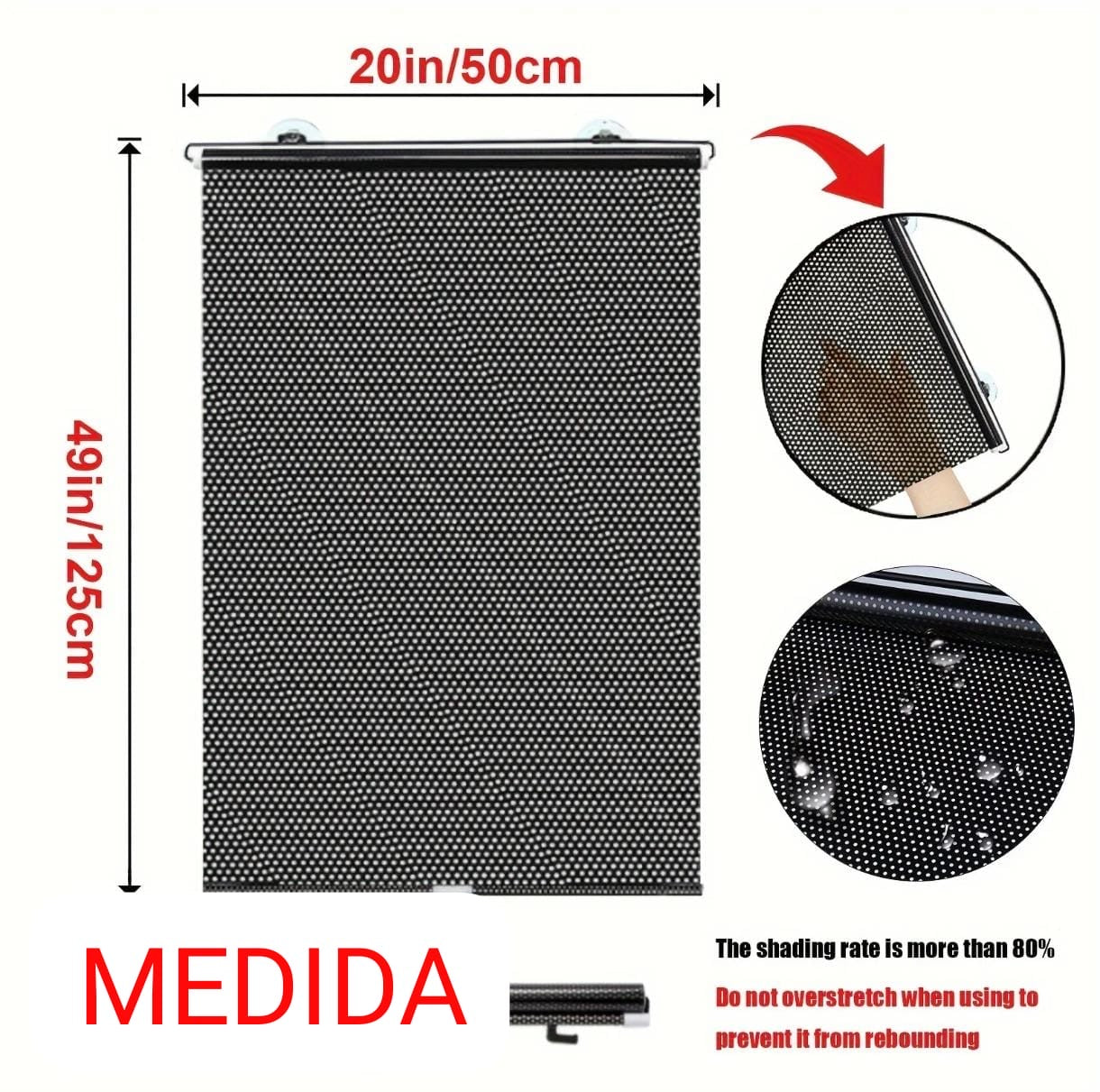 Cubierta o persiana de ventana ( Plateado )